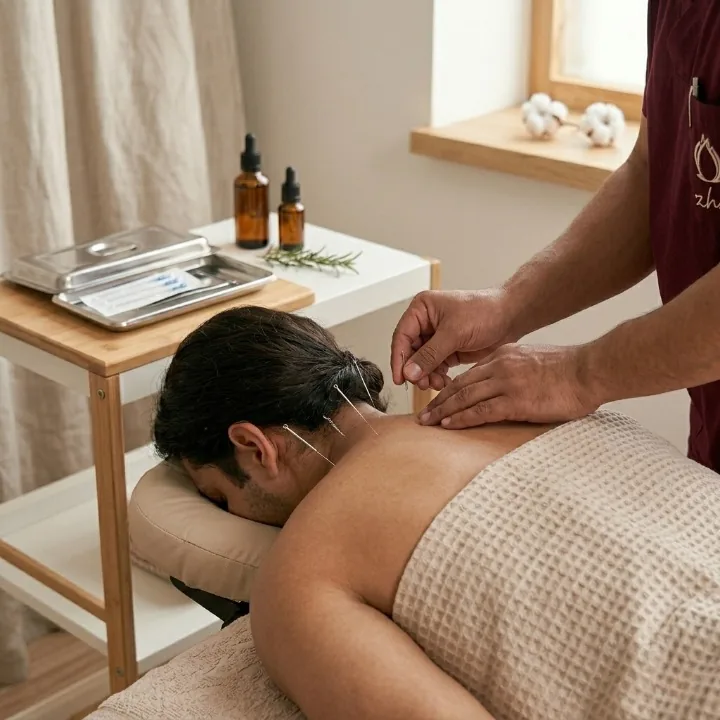 Séance d'acupuncture au Cabinet Al'Azib à Tanger