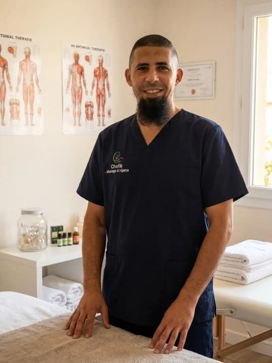 Chafik, praticien hijama et acupuncture au Cabinet Al'Azib à Tanger